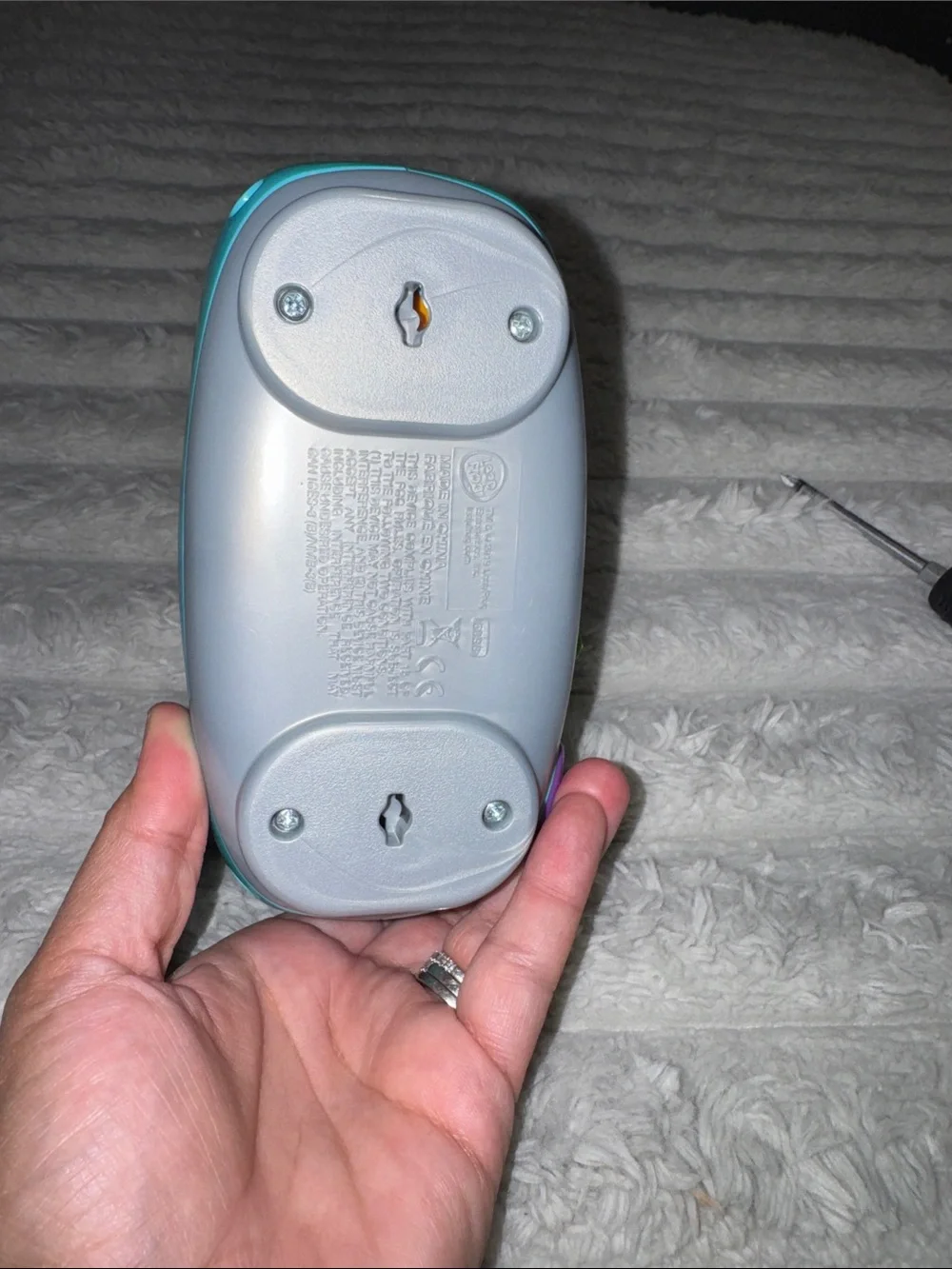 Interactive Blue Kids Learning Toaster Toy with Removable Toast